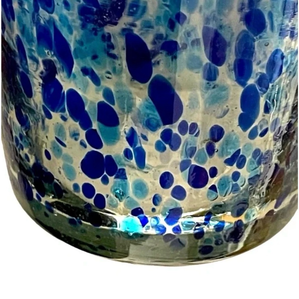 Blue Speckled Glass Art Piece - Picture 7 of 13